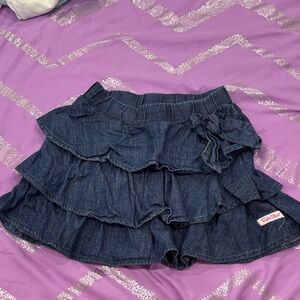 Ruffle Butts Blue Denim Skirt